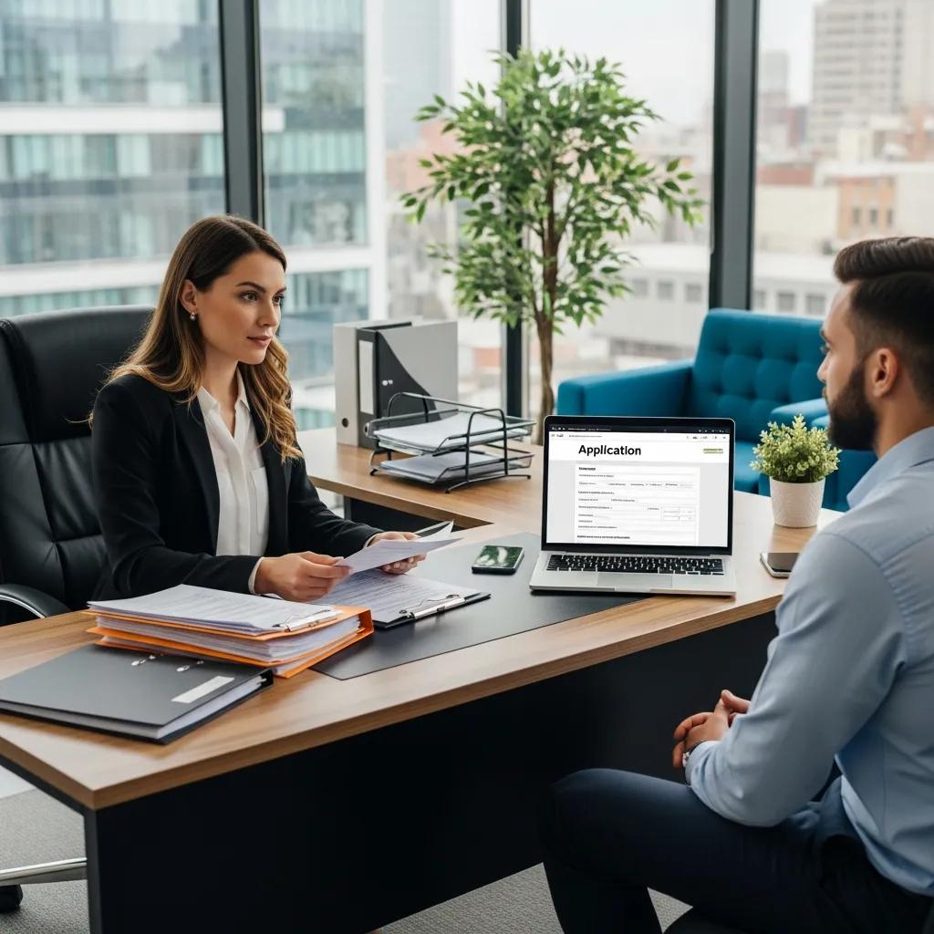 Property manager conducting tenant screening, highlighting the thorough application process